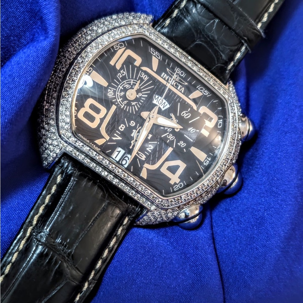Invicta Grand Horizon Rare Collectible 3.4 CT Diamonds Swiss Chrono Mens Watch - Picture 5 of 10